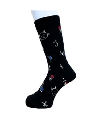 ＜PAUL & JOE (Men)＞【靴下おまとめ】ＡＲＴ　ＣＡＴ　総柄　クルー丈ソックス　ＰＪＭ６６４０７９－